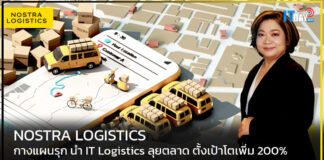 NOSTRA LOGISTICS กางแผนรุก นำ IT Logistics ลุยตลาด ตั้งเป้าโตเพิ่ม 200% NOSTRA LOGISTICS