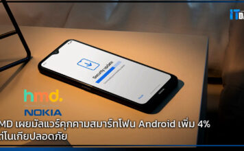 HMD เผยมัลแวร์คุกคามสมาร์ทโฟน Android เพิ่ม 4% แต่โนเกียปลอดภัย HMD