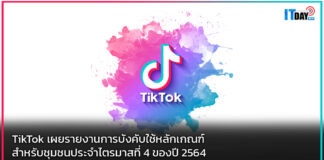 TikTok เผยรายงานการบังคับใช้หลักเกณฑ์สำหรับชุมชนประจำไตรมาสที่ 4 ของปี 2564 TikTok