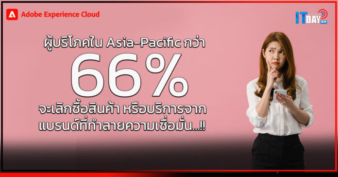 Cover Adobe ชี้ 66 ผู้บริโภคใน APAC จะเลิกซื้อสินค้า หรือบริการจากแบรนด์ที่ทำลายความเชื่อมั่น Adobe