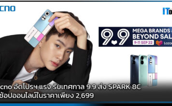Tecno อัดโปรฯ แรง รับเทศกาล 9.9 ส่ง SPARK 8C ช้อปออนไลน์ Tecno