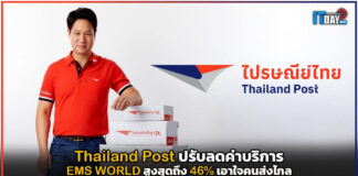 Thailand Post ปรับลดค่าบริการ EMS WORLD สูงสุดถึง 46% เอาใจคนส่งไกล Thailand Post
