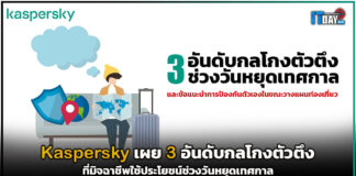 Kaspersky เผย 3 อันดับกลโกงตัวตึงช่วงวันหยุดเทศกาล Kaspersky