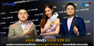 วีโว่ เปิดตัว vivo V29 5G เนรมิตภาพพอร์ตเทรตล้ำไปกับ Aura Light Portrait 2.0 vivo V29 5G