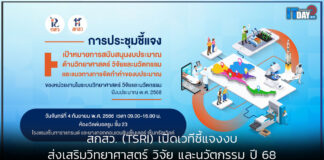 สกสว. (TSRI) เปิดเวทีชี้แจงงบส่งเสริมวิทยาศาสตร์ วิจัย และนวัตกรรม ปี 68 TSRI