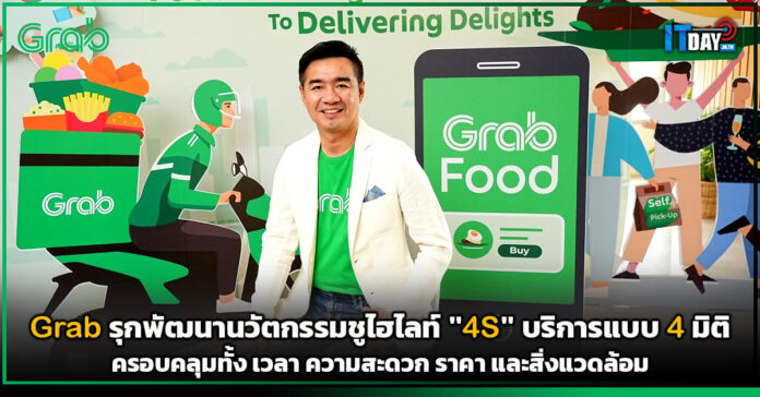 Cover Grab รุกพัฒนานวัตกรรม ชูไฮไลท์ 4S บริการแบบ 4 มิติ Grab