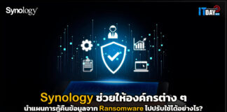 Synology เดินหน้าช่วยให้องค์กรต่าง ๆ นำแผนการกู้คืนข้อมูลจาก Ransomware Synology