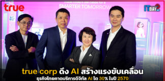 true corp ดึง AI สร้างแรงขับเคลื่อนธุรกิจไทยคาดบริการดิจิทัล AI โต 30% ในปี 70 true corp