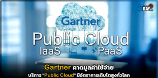 Gartner คาดมูลค่าใช้จ่ายบริการ “Public Cloud” มีอัตราการเติบโตสูงทั่วโลก Gartner