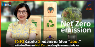 TSRI ร่วม 3 หน่วยงาน ใช้งบ “ววน.” ผลักดันเป้าหมาย Net Zero ลดวิกฤติอากาศแปรปรวน TSRI