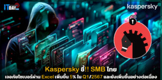 Kaspersky ชี้!! SMB ไทย เจอภัยไซเบอร์ผ่าน Excel เพิ่มขึ้น 5% ใน Q1/2567 Kaspersky