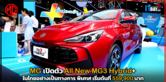 MG เปิดตัว All New MG3 Hybrid+ ในไทยอย่างเป็นทางการ พิเศษ! เริ่มต้นที่ 559,900 บาท MG3 Hybrid