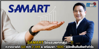 SAMART โตแรงยกกลุ่ม…!! กวาดรายได้ไตรมาส 3 กว่า 2,349 ล. SAMART