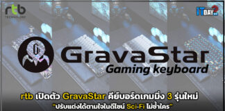 rtb เปิดตัว GravaStar คีย์บอร์ดเกมมิ่ง 3 รุ่นใหม่ ที่ปรับแต่งได้ตามใจในดีไซน์ Sci-Fi ไม่ซ้ำใคร rtb