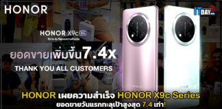 ออเนอร์ เผย HONOR X9c Series ยอดขายวันแรกทะลุเป้าสูงสุด 7.4 เท่า! HONOR X9c Series