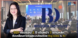 BDI ครบรอบ 2 ปี เดินหน้า 3 แกนหลัก ขับเคลื่อนภาครัฐด้วย Big Data & AI BDI