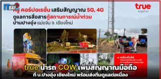 true นำรถ COW เพิ่มสัญญาณมือถือที่ปางอุ๋ง เชียงใหม่ true