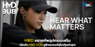 HMD ขยายทัพอุปกรณ์เสริม เปิดตัว HMD DUB หูฟังแบรนด์ยุโรปรุ่นล่าสุด! เน้นคุณภาพเสียงที่ใช่ ในราคาสบายกระเป๋า HMD DUB