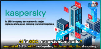 แคสเปอร์สกี้ ชี้บริษัท APAC เจอปัญหาใหญ่ Implementation Gap ทำระบบสะดุด แคสเปอร์สกี้