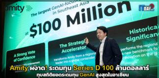 Amity ผงาด! ระดมทุน Series D 100 ล้านดอลลาร์ ทุบสถิติยอดระดมทุน GenAI สูงสุดในอาเซียน Amity
