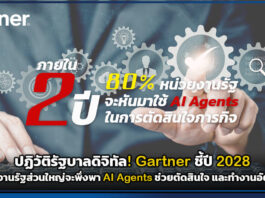ปฏิวัติรัฐบาลดิจิทัล! Gartner ชี้ปี 2028 หน่วยงานรัฐส่วนใหญ่จะพึ่งพา AI Agents ช่วยตัดสินใจ และทำงานอัตโนมัติ Gartner