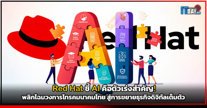 Cover Red Hat ชี้ AI คือตัวเร่งสำคัญ! พลิกโฉมวงการโทรคมนาคมไทย สู่การขยายธุรกิจดิจิทัลเต็มตัว Red Hat