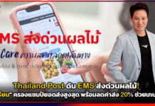 Thailand Post ดัน EMS ส่งด่วนผลไม้! ชี้ “ทุเรียน” ครองแชมป์ยอดส่งสูงสุด พร้อมลดค่าส่ง 20% ช่วยเกษตรกร Thailand Post