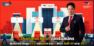 Thailand Post เปิดรับสมัครผู้บริหารระดับสูง CFO และรองฯ รวม 4 อัตรา วันนี้-30 เม.ย. 69 Thailand Post