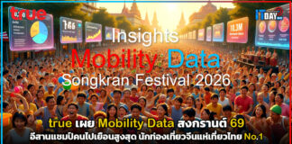 true เผย Mobility Data สงกรานต์ 69 อีสานแชมป์คนไปเยือนสูงสุด นักท่องเที่ยวจีนแห่เที่ยวไทย No.1 true