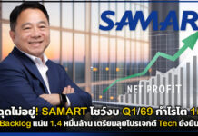 แรงฉุดไม่อยู่! SAMART โชว์งบ Q1/69 กำไรโต 150% Backlog แน่น 1.4 หมื่นล้าน เตรียมลุยโปรเจกต์ Tech ยั่งยืน SAMART