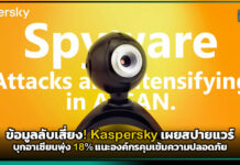 ข้อมูลลับเสี่ยง! Kaspersky เผยสปายแวร์บุกอาเซียนพุ่ง 18% แนะองค์กรคุมเข้มความปลอดภัย Kaspersky