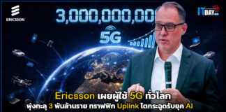 Ericsson เผยผู้ใช้ 5G ทั่วโลกพุ่งทะลุ 3 พันล้านราย ทราฟฟิก Uplink โตกระฉูดรับยุค AI Ericsson