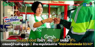 Grab ใจป้ำ! หั่น GP เหลือ 9% ปล่อยกู้ร้านค้าสูงสุด 2 ล้าน หนุนโครงการ “ไทยช่วยไทยพลัส 60/40”