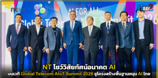 NT โชว์วิสัยทัศน์เวที Global Telecom AIoT Summit 2026 ชูโครงสร้างพื้นฐานหนุน AI ไทย NT