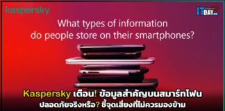 Kaspersky เตือน! ข้อมูลสำคัญบนสมาร์ทโฟน ปลอดภัยจริงหรือ? ชี้จุดเสี่ยงที่ไม่ควรมองข้าม Kaspersky