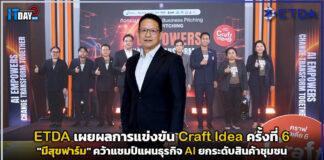 ETDA เผยผลการแข่งขัน Craft Idea ครั้งที่ 6 รอบ Final Pitching “มีสุขฟาร์ม” คว้าแชมป์แผนธุรกิจ AI ยกระดับสินค้าชุมชน ETDA