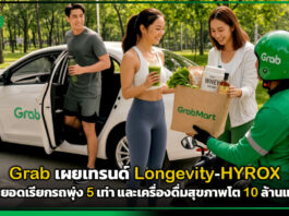 Grab เผยเทรนด์ Longevity-HYROX ดันยอดเรียกรถไปสวนสาธารณะพุ่ง 5 เท่า และเครื่องดื่มสุขภาพโต 10 ล้านแก้ว Grab