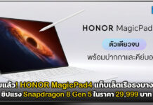 ขายแล้ว! HONOR MagicPad4 แท็บเล็ตเรือธงบางเบา ชิปแรง Snapdragon 8 Gen 5 ในราคา 29,999 บาท HONOR MagicPad4