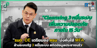 รมต. DE เตรียมชง ครม. บังคับใช้ MFA ล้างระบบรัฐ 3 หมื่นระบบ สกัดข้อมูลประชาชนรั่ว! DE