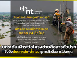NT ยกระดับเฝ้าระวังโครงข่ายสื่อสารทั่วประเทศ รับมือฝนตกหนัก-น้ำท่วม ชูภารกิจสื่อสารไม่สะดุด NT