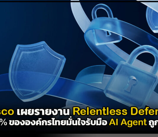 Cisco เผยรายงาน Relentless Defense มีเพียง 57% ขององค์กรไทยมั่นใจรับมือ AI Agent ถูกแทรกแซง Cisco