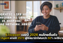Ericsson เผยปี 2026 คนไทยตื่นตัว AI Agent คาดปี 2573 ผู้ใช้สมาร์ทโฟนกว่า 50% จะใช้งานจริง Ericsson